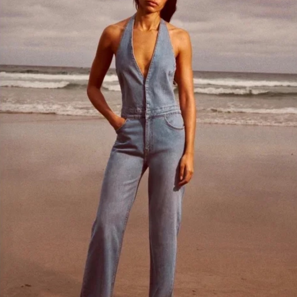 Zara - halter neck denim jumpsuit (2023 release)